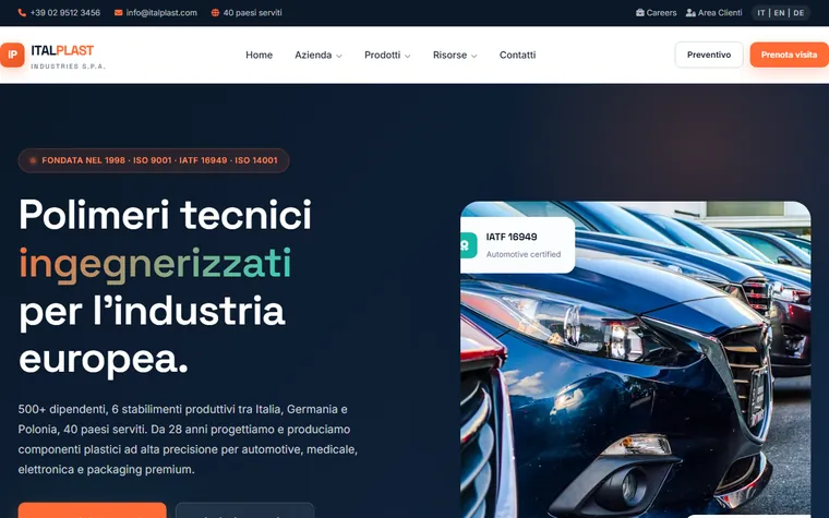 Esempio di sito aziendale B2B realizzato da Studio Tecnico GM